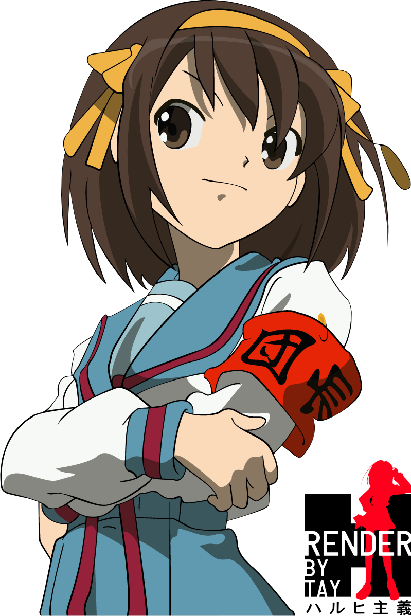 Haruhi Suzumiya9 - Gif De Haruhi Suzumiya Sin Fondo (799x1198), Png Download