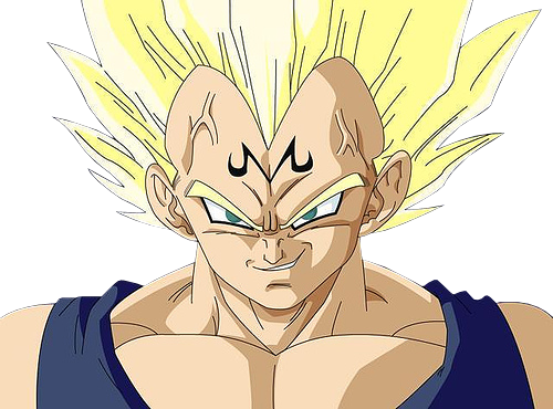 Share This Image - Dbz Majin Vegeta Ssj2 (500x370), Png Download
