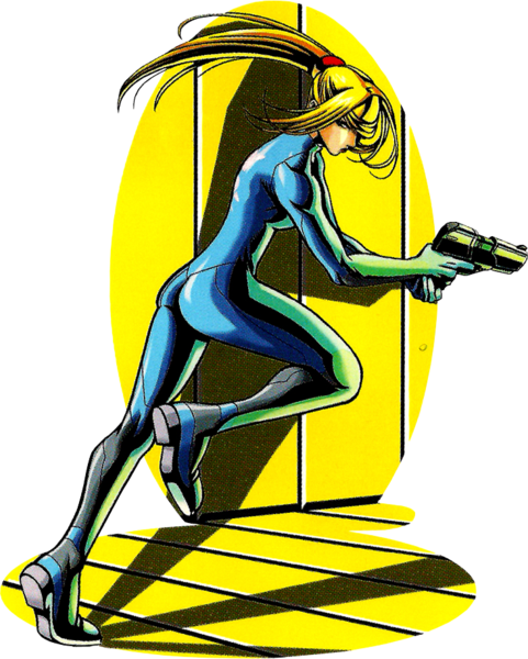 Zero Suit Samus Running With Gun - Samus Metroid Zero Mission (481x600), Png Download