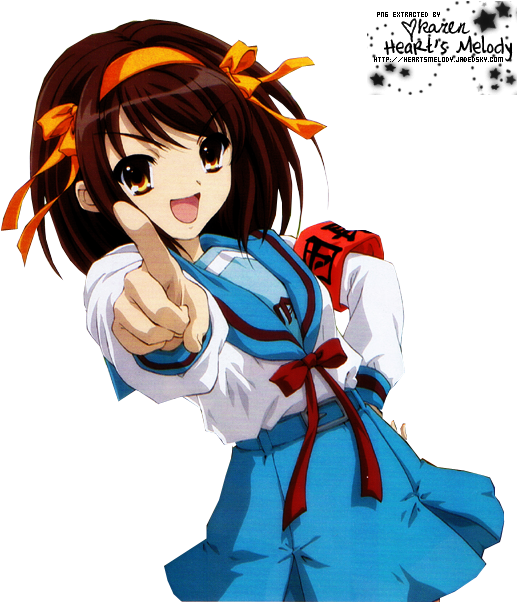 Download - Haruhi Suzumiya X Mikuru Asahina (542x601), Png Download