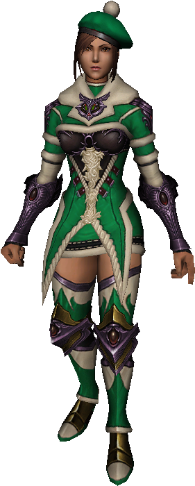 Warrior Green Festive Robe - Cosplay (307x722), Png Download