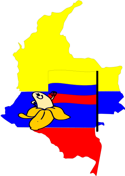 Colombia Map Clipart Png (424x600), Png Download