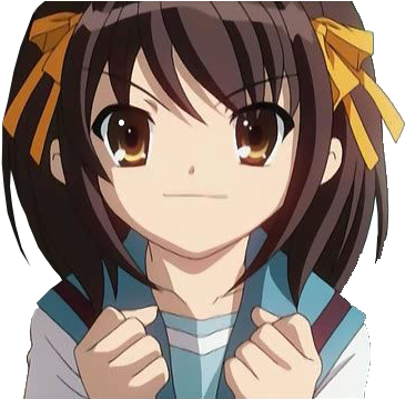 Lien Direct, 2017/36/6/1504967509 Sticker Haruhi Yes - Melancholy Of Haruhi Suzumiya (477x358), Png Download