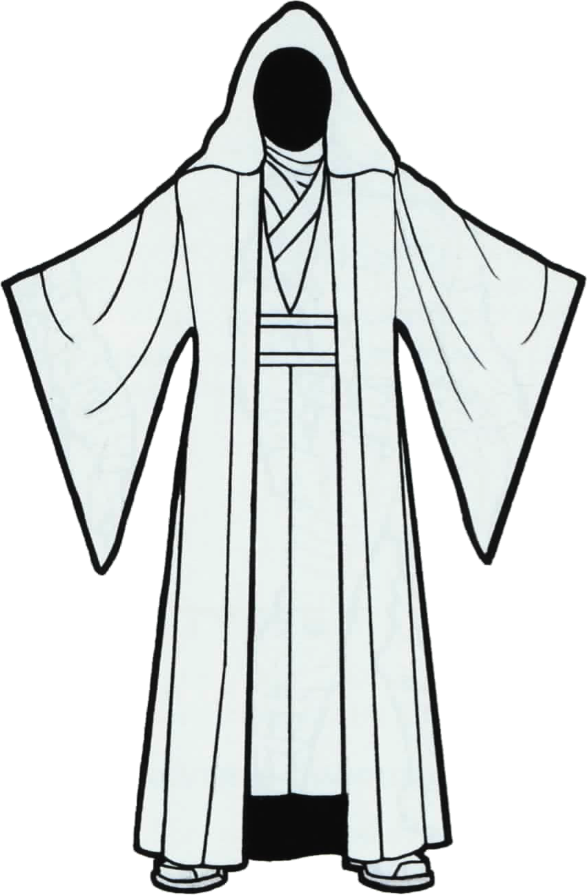 Concealing Robes - Costume Hat (850x1297), Png Download