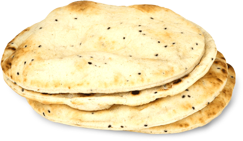 Naan Bread White Background (505x300), Png Download