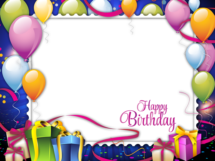 Birthday Frame - Frames Happy Birthday Png (714x537), Png Download