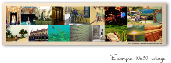 Panormaic Canvas Collage - Your Photo Picture Collage On Canvas - We Design It (600x252), Png Download
