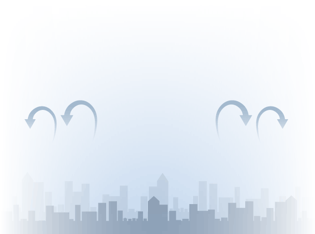 Warmer Air Layer - Skyline (640x602), Png Download