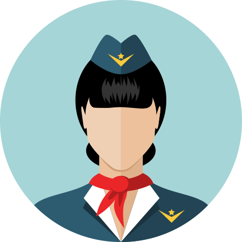 Air Hostess - Air Hostess Cartoon Png (480x480), Png Download