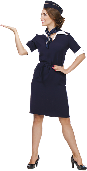 Plane Leaves - Flight Attendant (400x809), Png Download