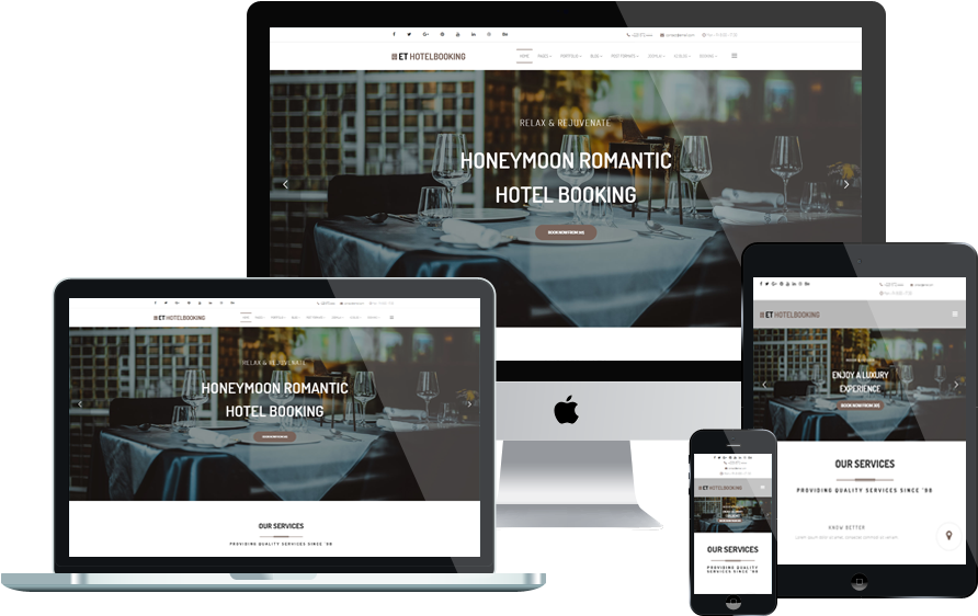 Hotel & Booking Joomla Template (1000x750), Png Download