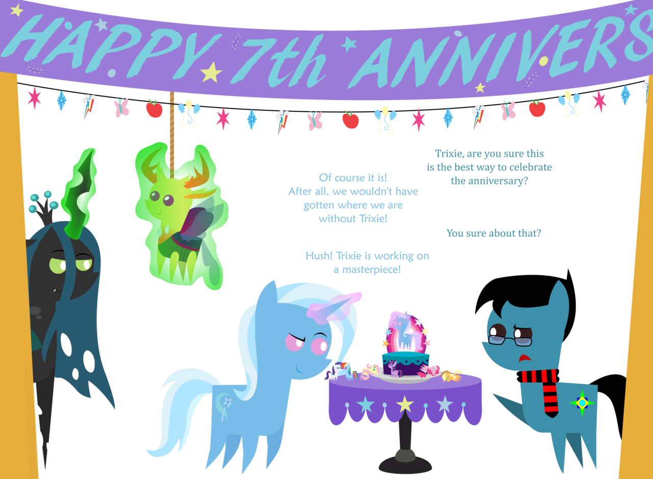 Sketchmcreations, Banner, Cake, Changedling, Changeling, - Anniversary (1280x939), Png Download