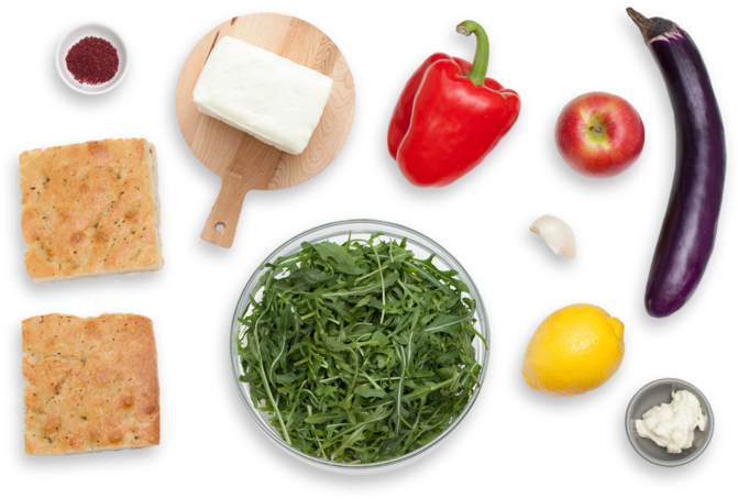Seared Halloumi Sandwiches On Focaccia With Roasted - Bird's Eye Chili (700x477), Png Download