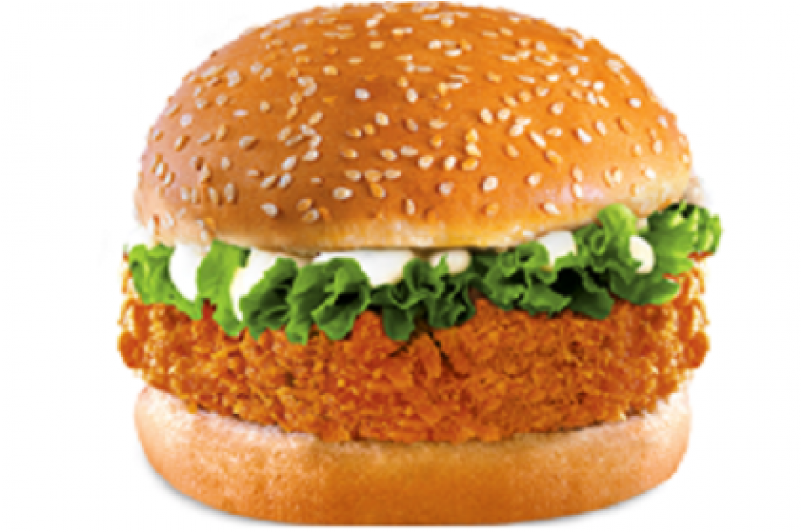 Burger Transparent Non Veg - Kfc Veg Zinger Burger (800x800), Png Download