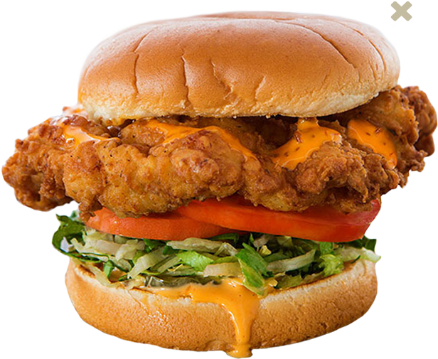 Chicken Sandwich Photo - Golden Fried Chicken Sandwich Habit (685x600), Png Download