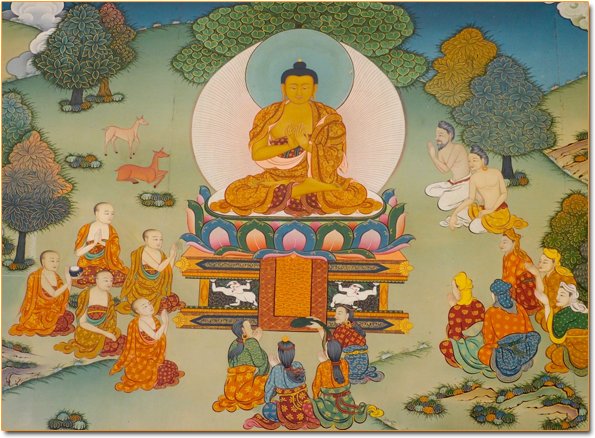 In Consultation With The Tibetan Lunar Calendar, We - First Turn Wheel Dharma (768x470), Png Download