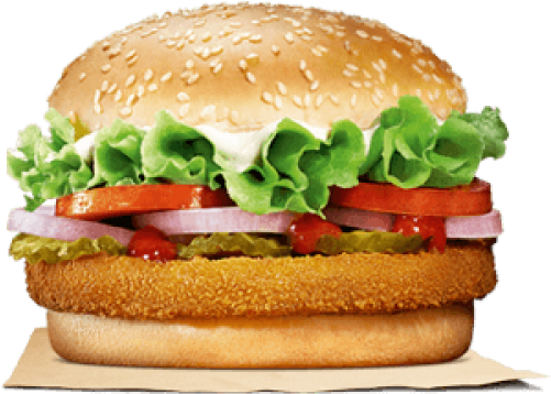 Burger King Veggie Burger (500x500), Png Download