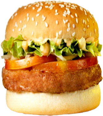 Veg Burger (500x500), Png Download