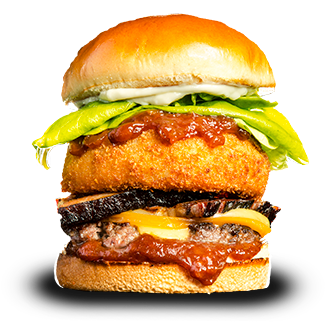 Smokehouse - Freshman 15 Bulldog Burger (404x404), Png Download