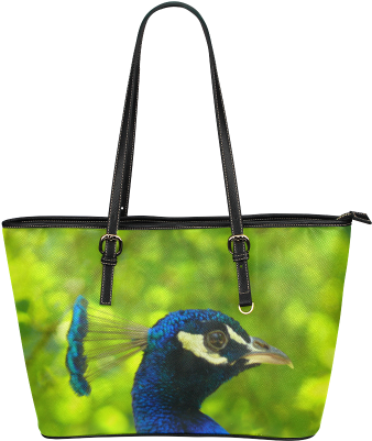 Peacock Leather Tote Bag/small (model 1651) - Boxer Water Colour Leather Tote Bag/small (500x500), Png Download