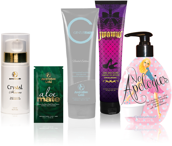 Products For Face/legs - Australian Gold Crystal Faces Facial Tanning Lotion (800x500), Png Download