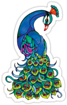 Single Peacock Feather Png Peacock - Peacock Unisex T-shirts (375x360), Png Download