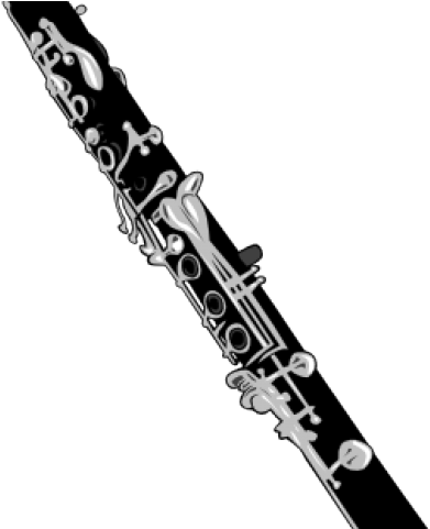 Clip Art Royalty Free Stock Flute Clipart Renaissance - Clarinet Black And White (640x480), Png Download