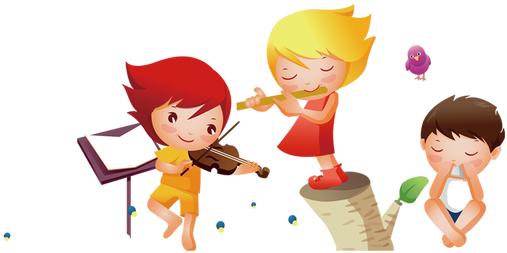 Png Freeuse Girl Musical Instrument Clip Art Cartoon - Kids Music (650x529), Png Download