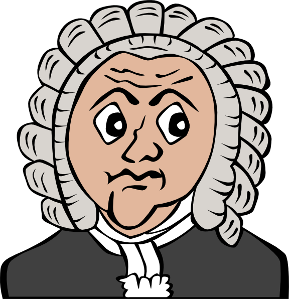 Clip Free Bach Cartoon Bust Clip Art At Clker - Johann Sebastian Bach Cartoon (576x596), Png Download