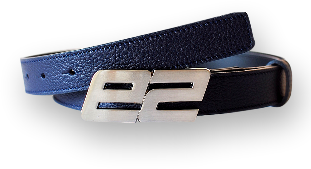 Navy Blue Grain Leather Belt (1000x1000), Png Download