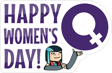 Transparent Png Sticker - International Womens Day Stickers (490x317), Png Download
