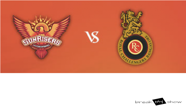 [sold Out] - Sunrisers Hyderabad Vs Royal Challengers Bangalore (640x480), Png Download