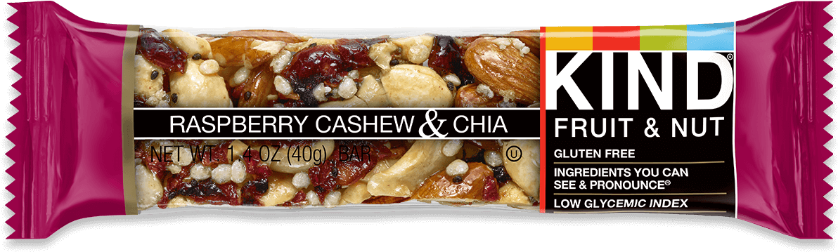 Raspberry Cashew & Chia - Kind Bar Raspberry Chia (1334x564), Png Download