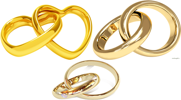 Golden Wedding Ring Free Png Download Best High Quality - Gold Wedding Rings Png (638x359), Png Download