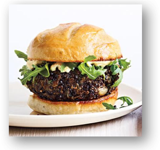 Mushroom Walnut Veggie Burgers - Vegetarian Cuisine (548x510), Png Download