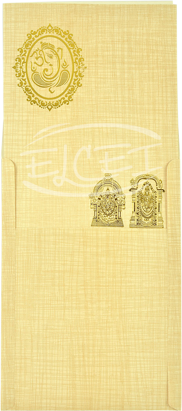 Home Hindu Wedding Cards Tirupati Balaji Wedding Invitation - Envelope (1055x1603), Png Download