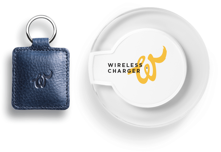 Porte-cle Tracker Bluetooth Rechargeable En Cuir (900x900), Png Download
