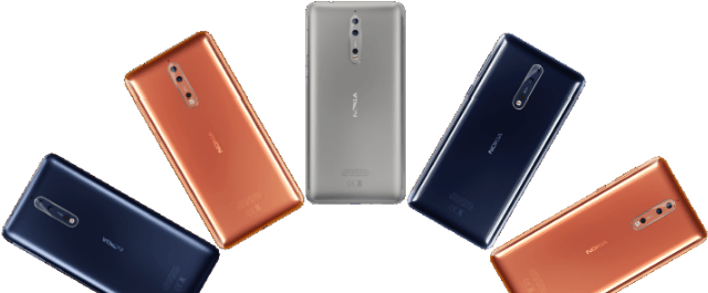While Announcing The Refreshed Versions Of Last Year's - Nokia 8 64gb, Polished Copper (647x363), Png Download