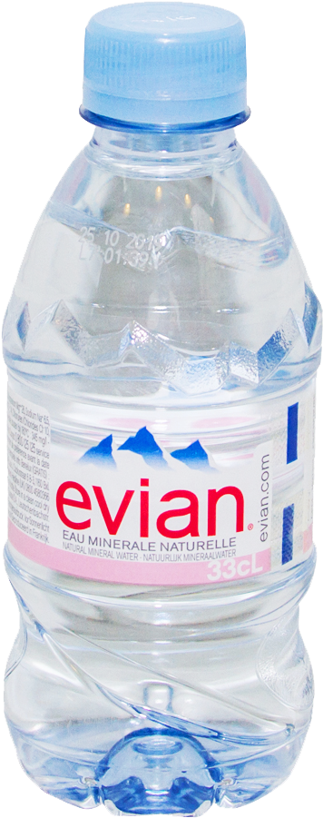 Evian Mineral Water 330 Ml - Water (1000x1000), Png Download