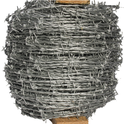 M/steel Twin Strand Barbed Wire - Barbed Wire (450x425), Png Download