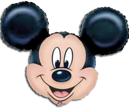 Mickey Mouse Foil Balloon - Super Shape Mickey (413x357), Png Download