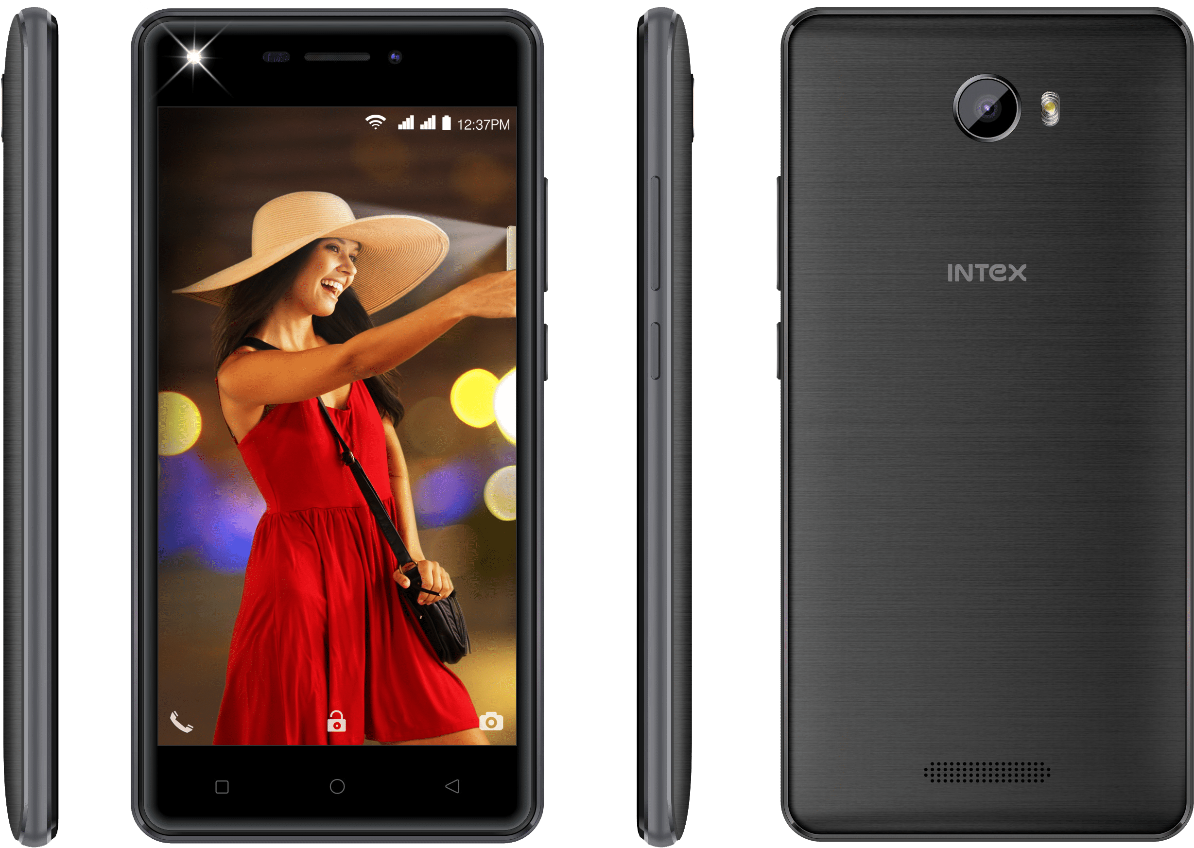 Intex Aqua Lions - Intex Aqua Lions 3 (black, 16gb) (2565x1851), Png Download