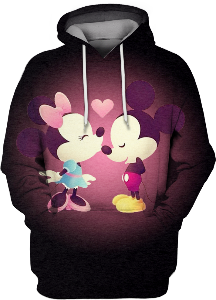 Anime Mickey Mouse Hoodie 3d (1045x1044), Png Download