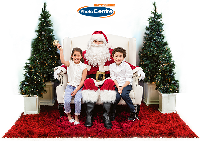 Father Christmas At Harvey Norman - Harvey Norman Santa Photos 2017 (661x466), Png Download