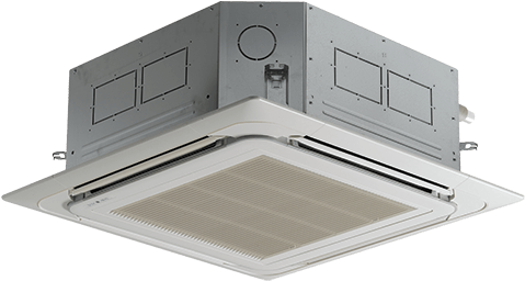 Lg Cassette Air Conditioners - 4 Way Ceiling Cassette (500x276), Png Download