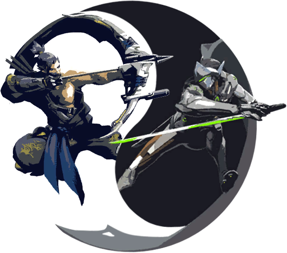 Http - //i - Imgur - Com/idkvbkh - Hanzo And Genji Spray (578x510), Png Download