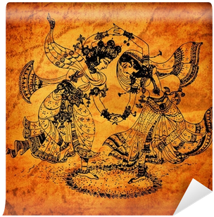 Clipart Stock An Old Radha Paintings Wall Pixers We - Painting (400x400), Png Download