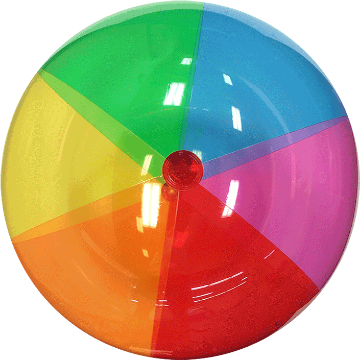 Svg Black And White Download Inch Translucent Balls - Rainbow Beach Ball (750x750), Png Download