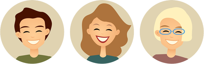 Teachers - Smiling Teachers Cartoon (700x221), Png Download
