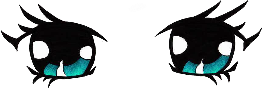 Pin Dunnia On Ojos Pinterest Anime Eyes Anime Png Png - Cute Easy Eyes Drawing (900x327), Png Download